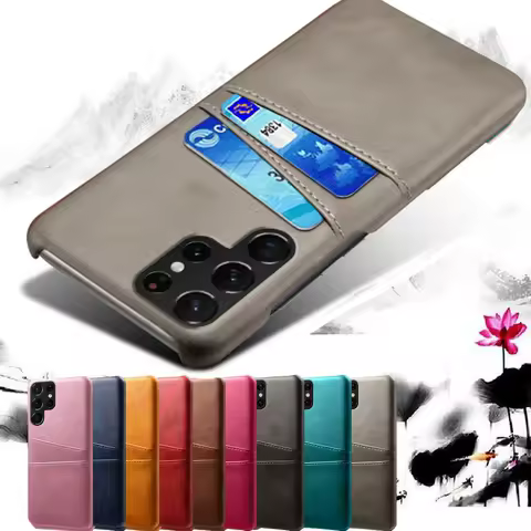 Case For Samsung Galaxy S23 Ultra S22 S21 S20 S10 Plus 5G S9 S8 Wallet Credit Card Holder ID Slot Case Note 20 10 9 Cover Coque