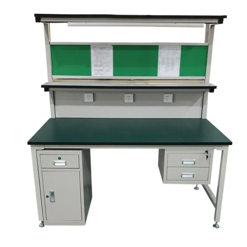 Anti-static workbench Double strip lamp Multifunctional double-layer packing bench Laboratory work table