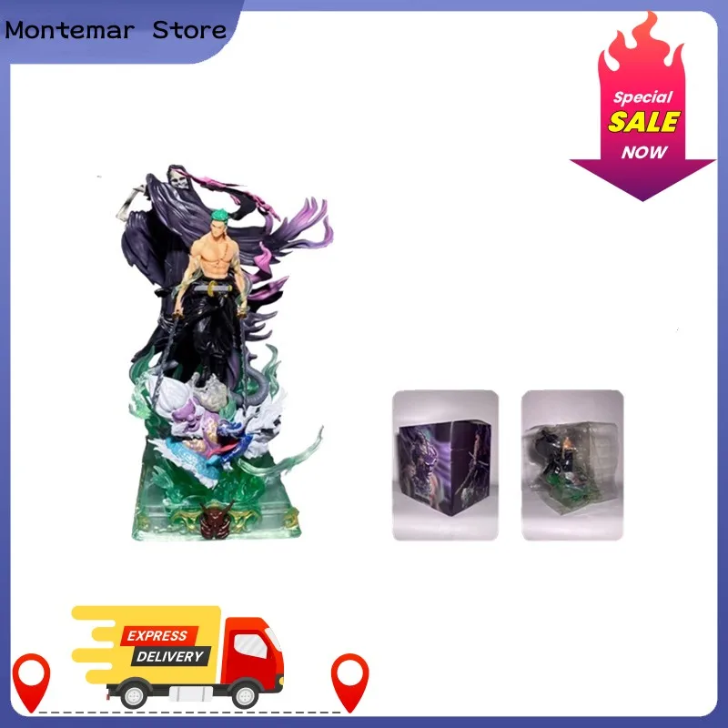 

Аниме One Piece Roronoa Zoro Battle Ver. Фигурка из ПВХ, коллекция статуй, модель орнамента, детские игрушки, куклы, подарки