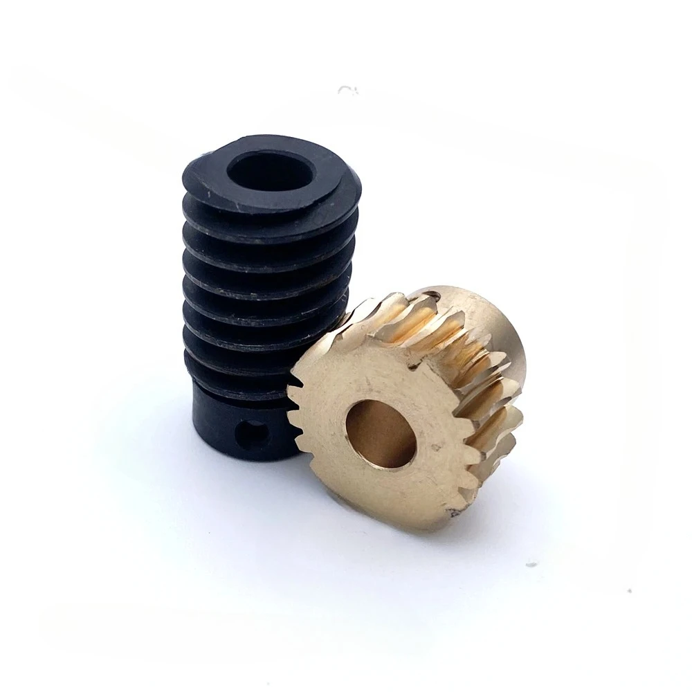 1:5/10/20 Turbine Steel Worm Gear Reducer 1M 20T 6/8MM DIY Small Gearbox Right Angle Motor Gear
