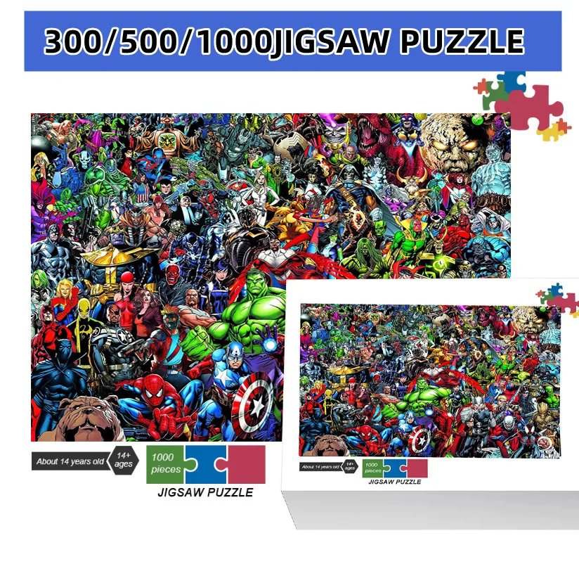 Marvel Big Family Cartoon Princess   Puzzle Adventure Children's Brain-Burning Game Puzzle Gift Preferred