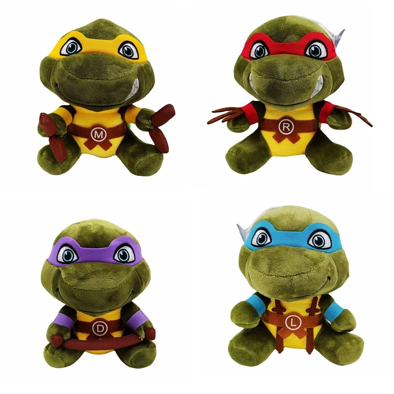 4pcs/lot 8inch Cute anime green Turtle plush toys doll Decorations gifts for boys
