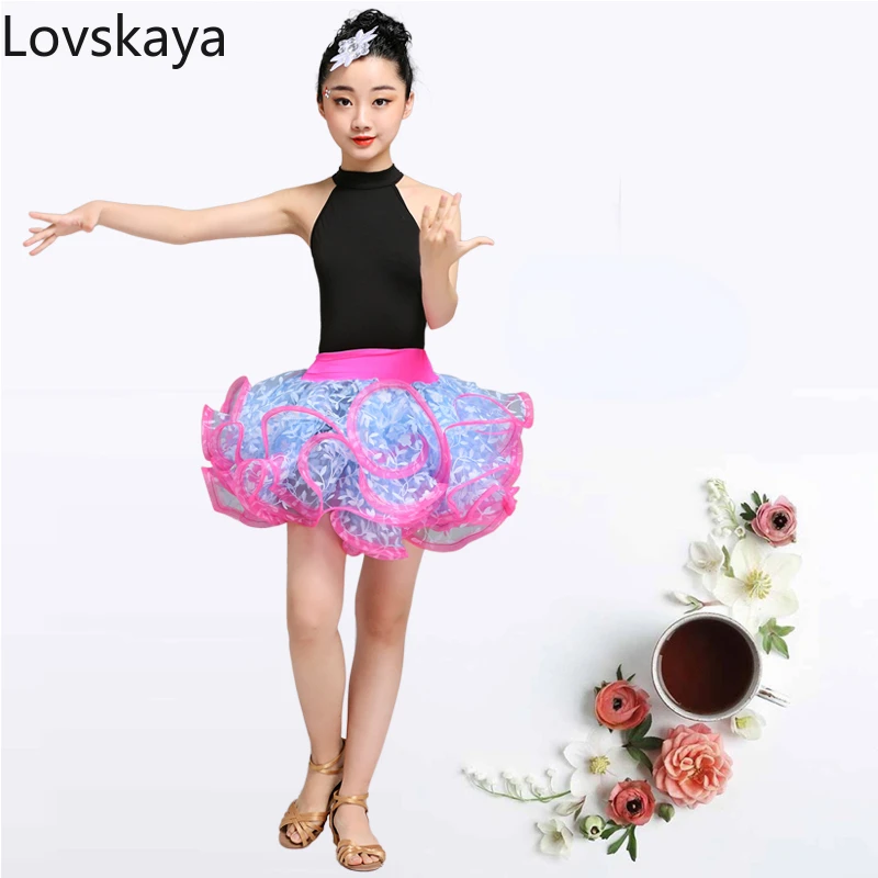 

High Quality Children Practice Clothes Tassel Dance Skirt Training Show Clothing Girls Professional High-end Latin Dance