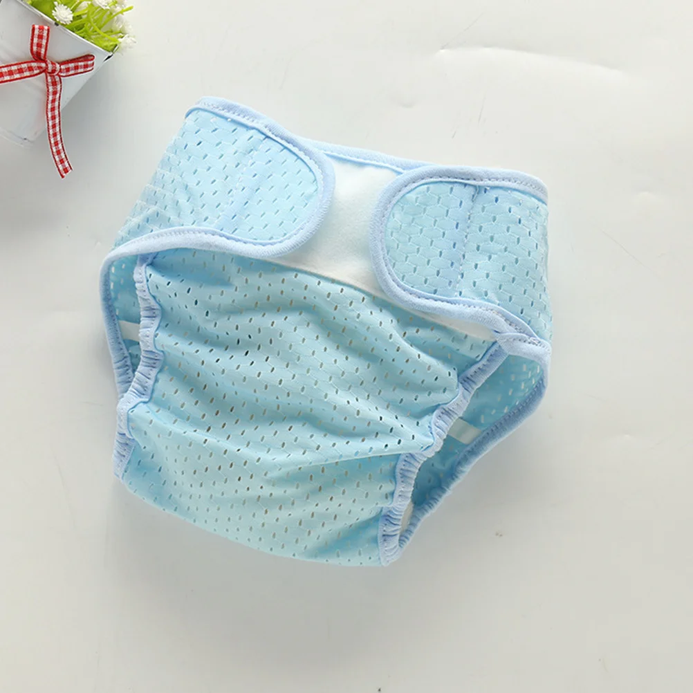 1 قطعة حفاضات شبكية من الحرير الجليدي غطاء صيفي قابل للتنفس رائع مقاس S مرونة عالية تصميم مريح حفاضات أطفال