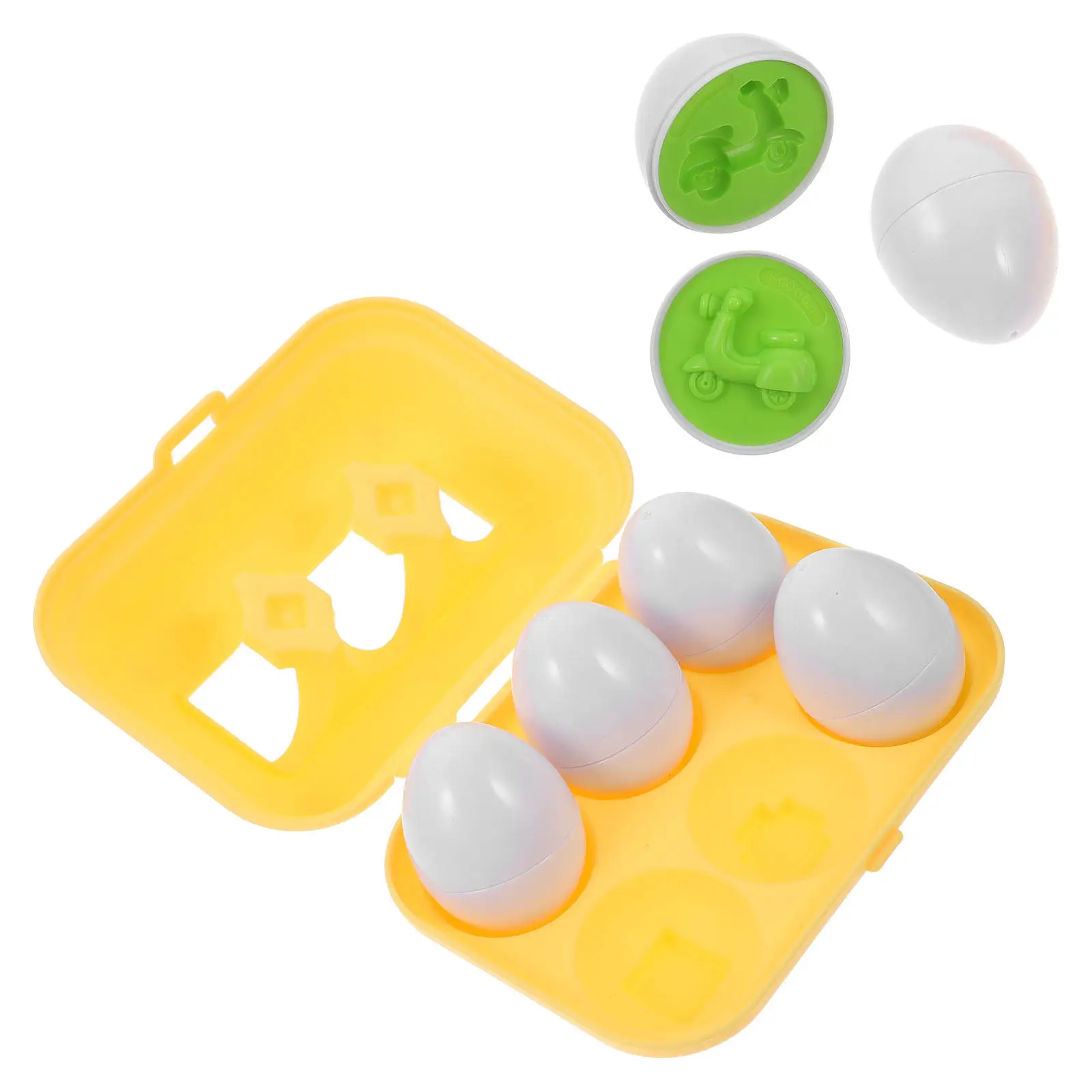 

6Pcs Matching Eggs Learning Set Safe Educational Game for Toddlers Color Shape Recognition Early Cognitive Development Gift