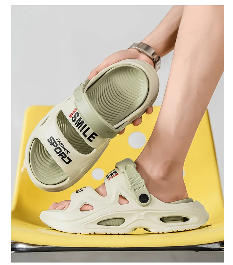 Herren-Hausschuhe, neue Sommer-EVA-Sandalen mit weicher Sohle, Plattform-Sandalen für drinnen und draußen, zum Gehen, Strandschuhe, Flip-Flops, Herrenschuhe – Detail 21