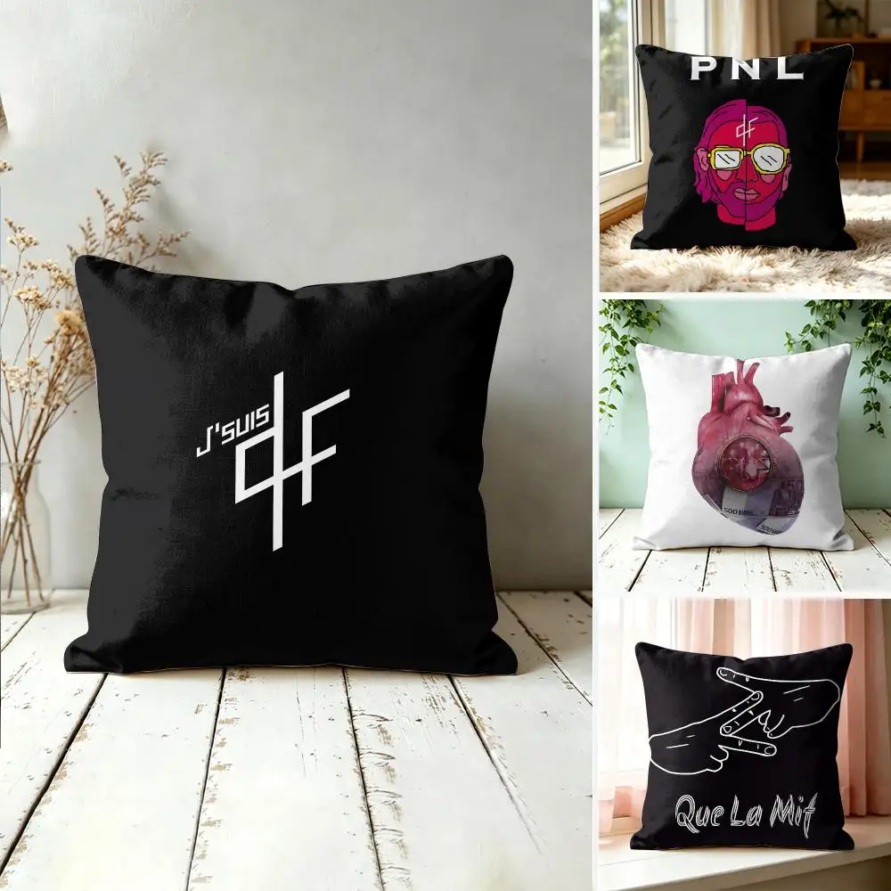 P-PNL QLF Rapper Singer Cushion Cover Wrinkle-Resistant Short Plush Cushion Covers Breathable Machine-Washable
