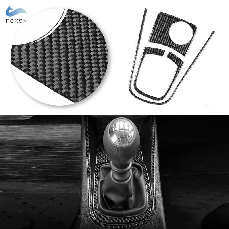 

3pcs Car Carbon Fiber Accessories Central Gear Shift Panel Trim For Renault Fluence Megane 3 RS 2009 2010 2011 2012 2013 -2015