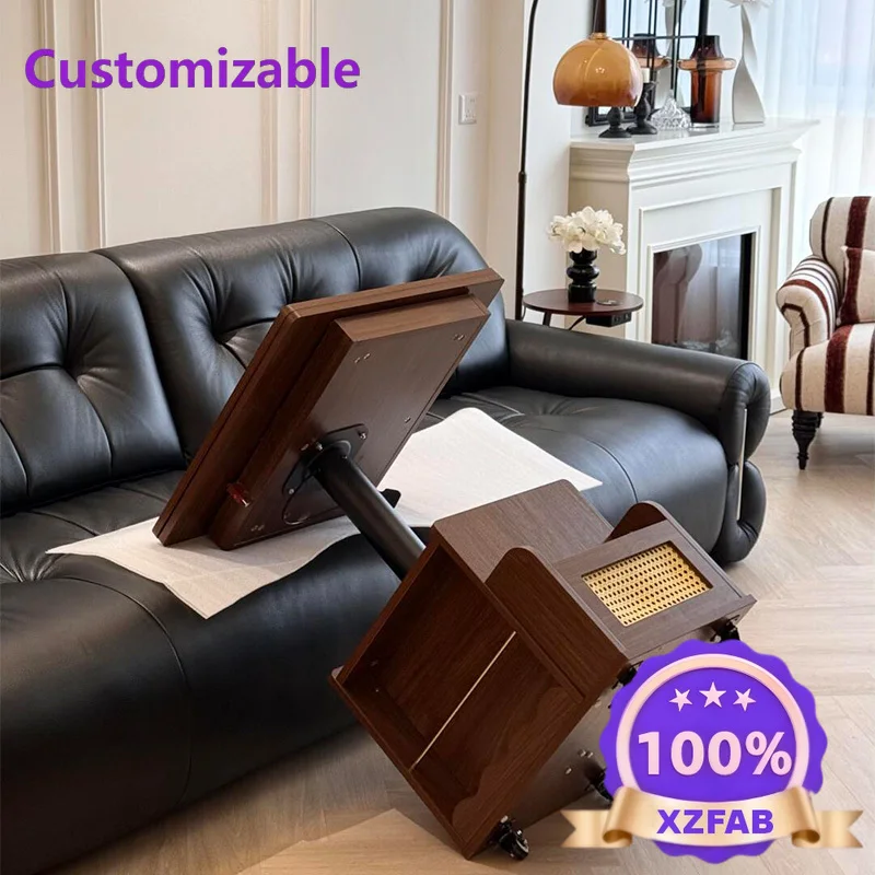 Factory Direct 2026 Folding coffee table solid wood cart small apartment lifting folding coffee table tea table living room