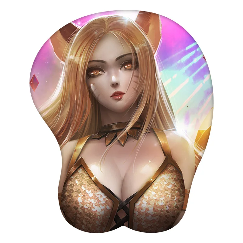 

3D Mouse Pad Ahri League Of Legends LOL Anime Wrist Rest Desk MousePad Mat Gamer Accessory