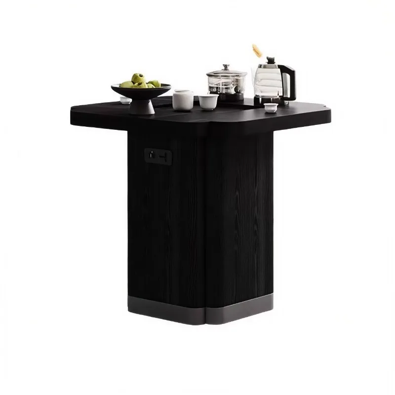 

Designer Chinese solid wood tea table and chair home office living room balcony square tea table wet tea table