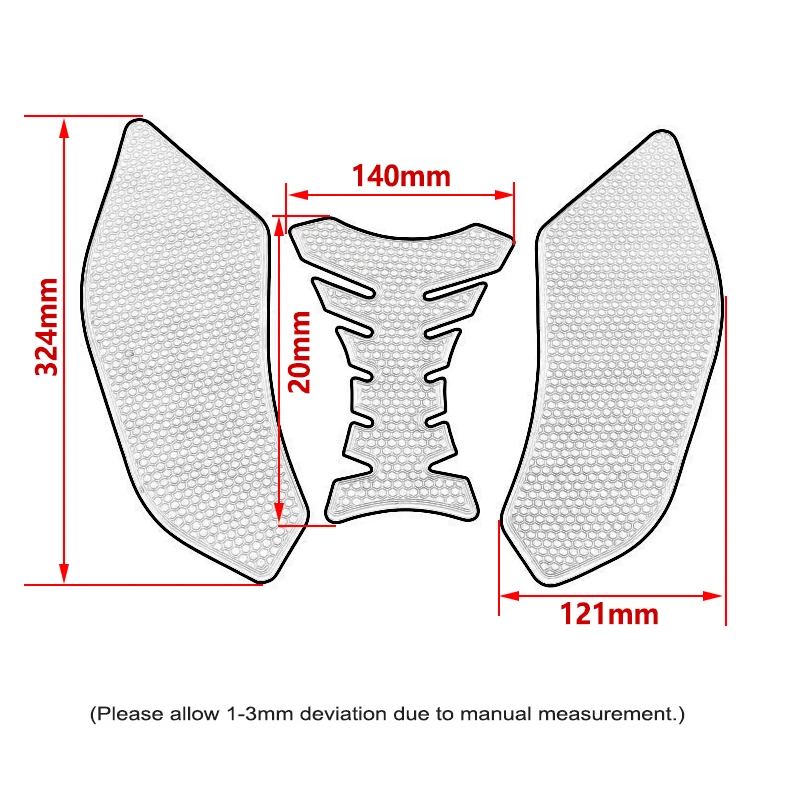 Motorcycle Side Fuel Tank Pads Protector Stickers Decal Gas Knee Grip Traction Pad Sticker For YAMAHA YZFR9 YZF-R9 R9 2025