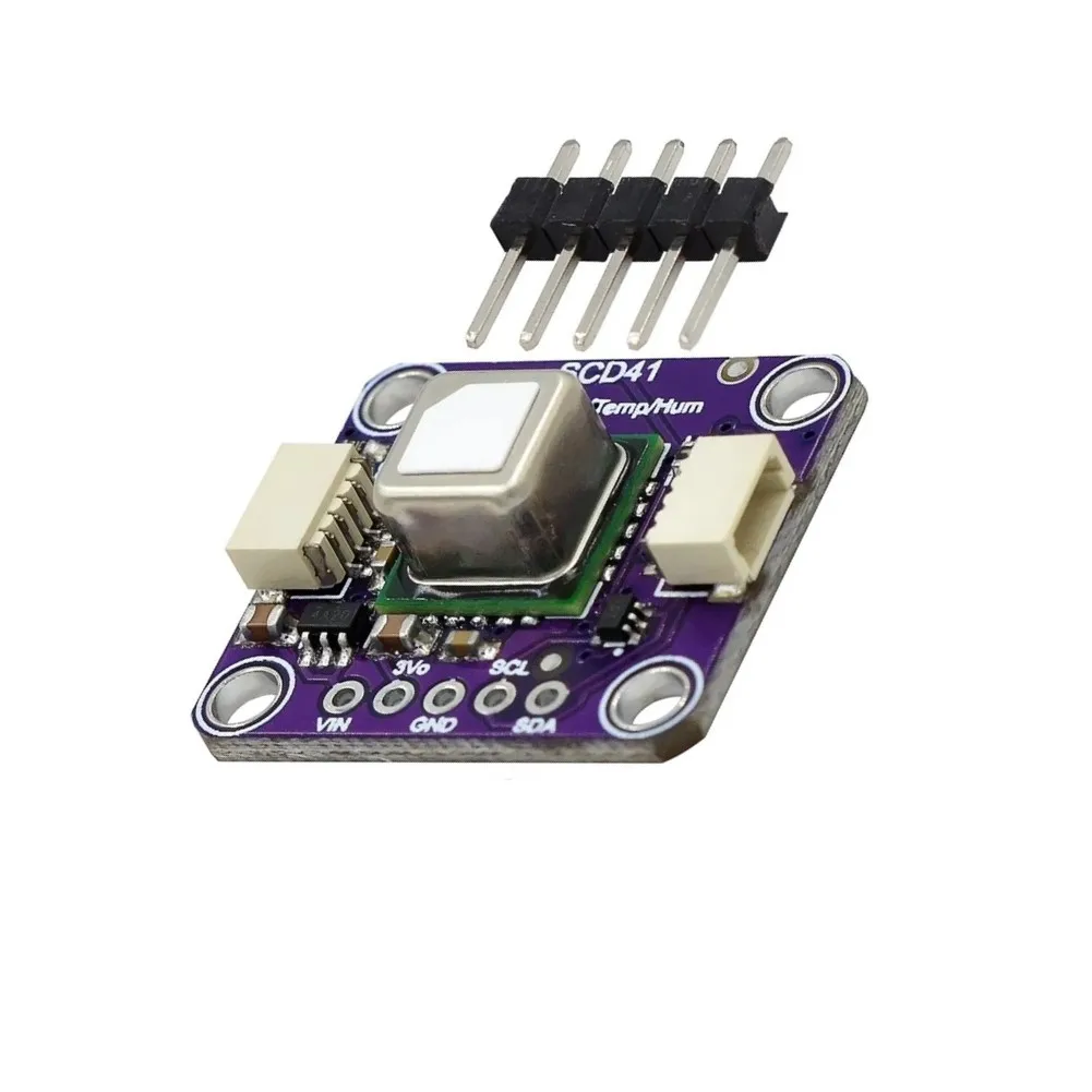 SCD41 Gas Sensor Module Emperature Humidity Detector I2C Interface 400-5000ppm For Air Quality Monitoring Development Board