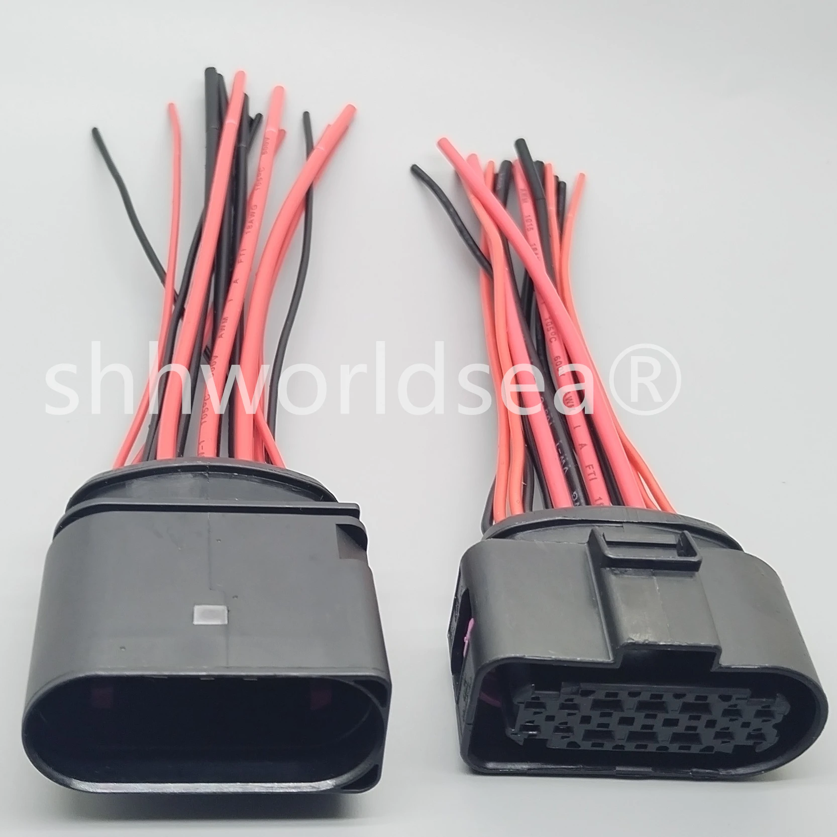 shhworldsea  14 Pin Auto Connectors Xenon LED Front left and right headlights Wire harness Plug 3C0973737 3C0973837 For VW Audi