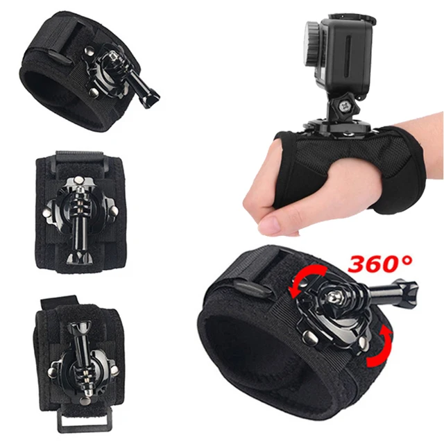 Uchwyt na rękę z obrotem 360 stopni do GoPro 13 12 11 10 9, uchwyt na rękawicę na nadgarstek do DJI OSMO Action 6 4 5Pro, akcesorium