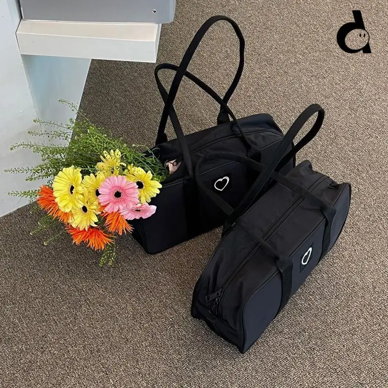 Bag Women Nylon Fashion Simple Black Solid Shoulder Bag Handbag Office Lady