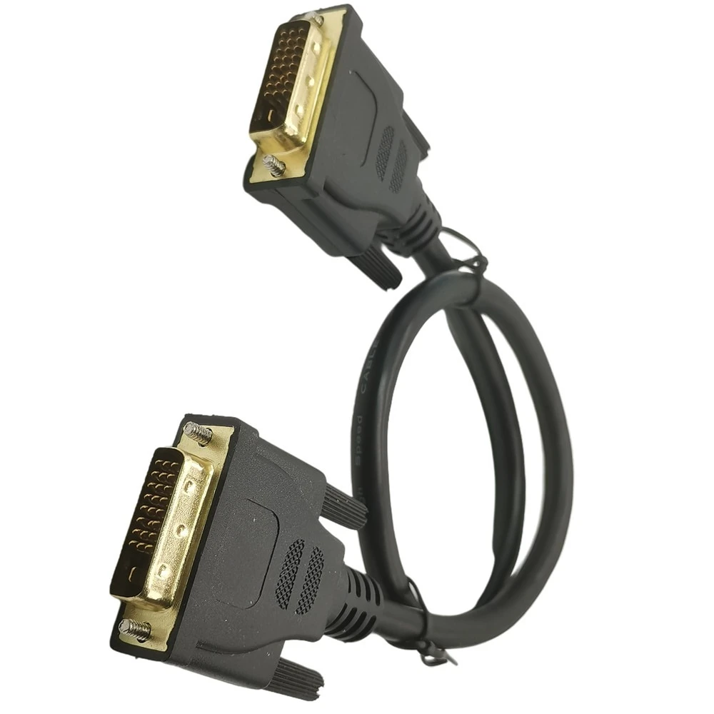 Kabel DVI 1080p 3D pozłacany wtyk męski-męski DVI TO DVI 24+1 PIN kabel 0.5M do monitora LCD DVD HDTV XBOX — zdjęcie produktu 3