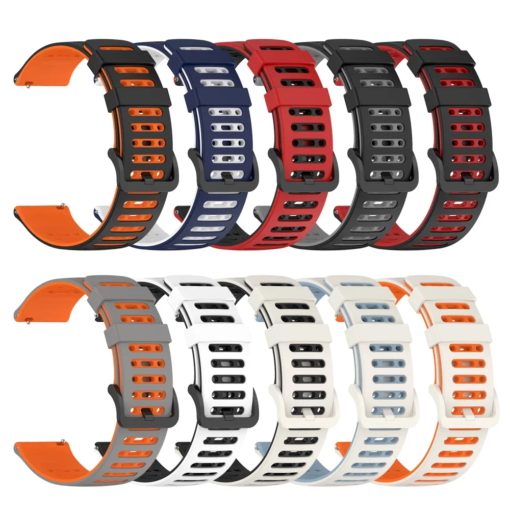 22mm Design WatchBand For Huawei GT 5 Samsung Gear S3 Two-Tone Sports Breathable Watch Strap for Xiaomi Amazfit BALANCE Bracelet