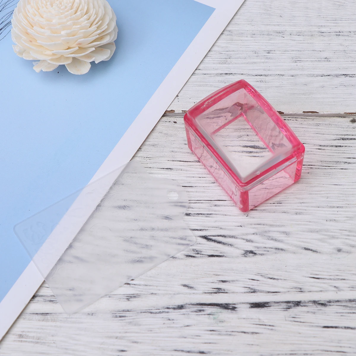 Ensemble de tampons pour ongles transparents, matériau en Silicone de qualité supérieure, tampons rectangulaires pour manucure, Kit de pratique, beaux motifs