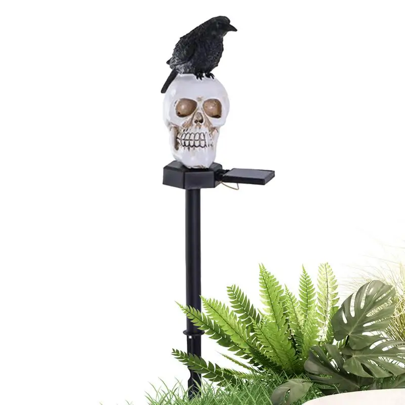 

Solar Stake Lights Resin Cartoon Animal Lawn Lights Skeleton Head Cartoon Animal Lamp Auto-on/off Waterproof Resin For Flower
