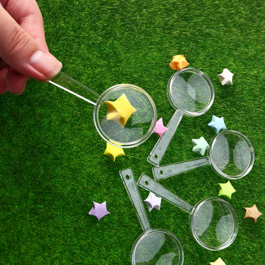 

24pcs Reading Magnifying Glass Durable Acrylic Kids Magnifier Clear Lens For Newspaper Book Stamps Coins Observation For Elderly