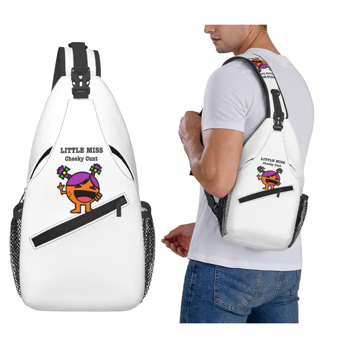 

Мужская нагрудная сумка Little Miss Mr Cheeky Cunt, мужской рюкзак через плечо на слинге, нагрудная сумка, дорожный походный рюкзак, сумка на плечо