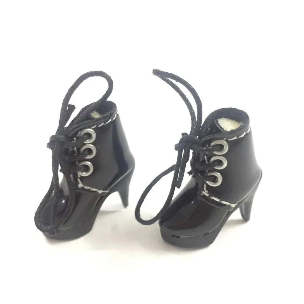 

Black 1/8 BJD Shoes For Blythe Doll,Mini Toys 2.5CM High Heel Boots Free Shipping