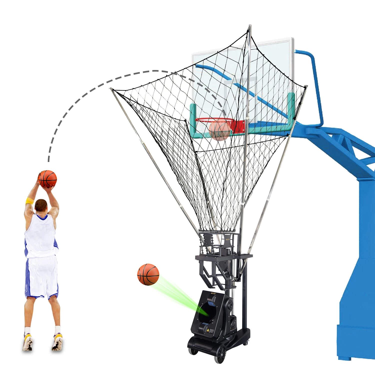SS-K2101 Basketball Shooting Trainer Easy Setup Basketball Shot Return System Basketball Shooting Machine