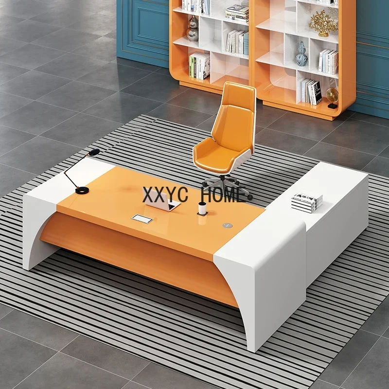 Executive Desk Light Luxury Manager Supervisor Desk Computer Table and Chair Combination
