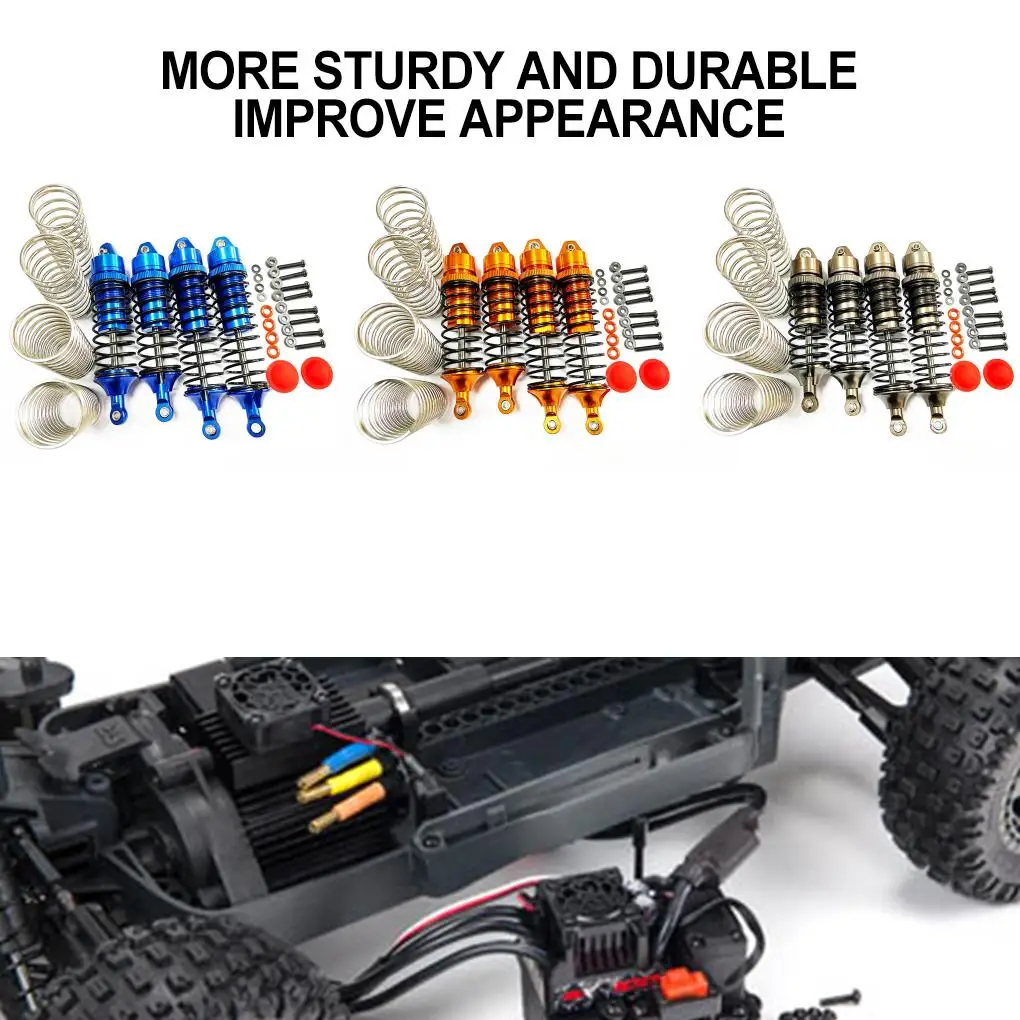 1/10 อลูมิเนียมเกลียวโช้คอัพหลังสําหรับ ARRMA SENTON 3S RC รถ RC รถอุปกรณ์เสริมอะไหล่ SILVER