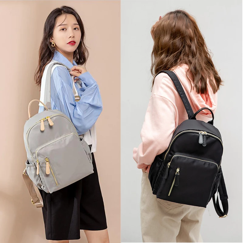 Women\'s Backpack Female All-match Oxford Cloth Business Travel Leisure Bag Student Girls Large-capacity Waterproof Schoolbag