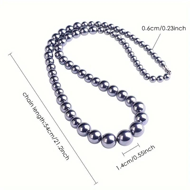 Terahertz Natural Stone Necklace, Neck Fatigue Relief, Gift