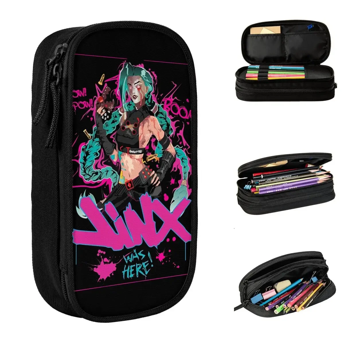 

Arcane Pencil Cases Jinx Art Pen Holder Bag Student Big Capacity Students School Gifts Pencilcases