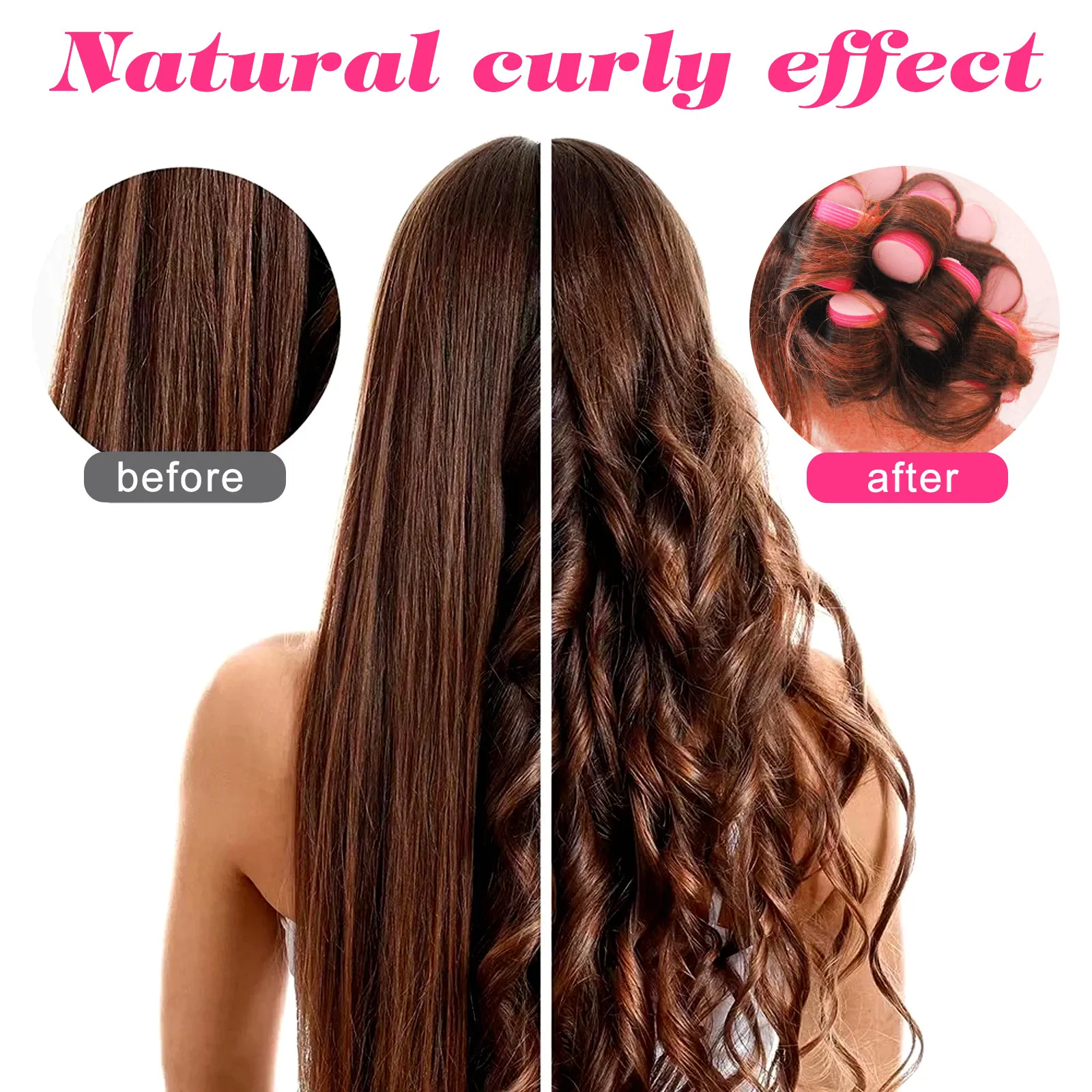 

Набор из 8 легких портативных бигуди-спонжей для волос с самозахватывающимися элементами, не повреждающих волосы, идеально подходят для ежедневного использования, для влажных и сухих волос