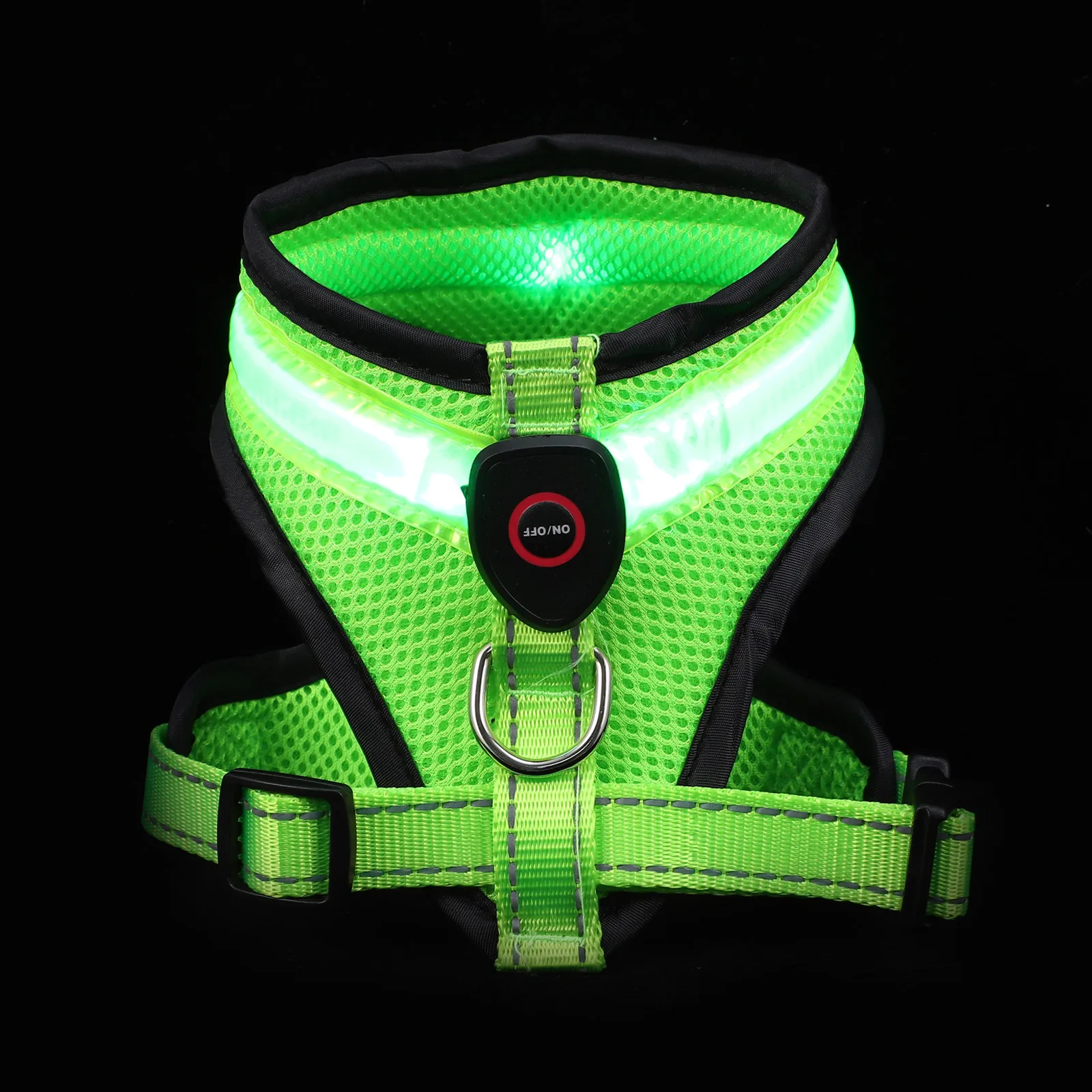 

LED Dog Vest Glowing Harness for Night Reflective Running Large Gear Nylon Cooling Pet Luminous USB Charge Waterproof