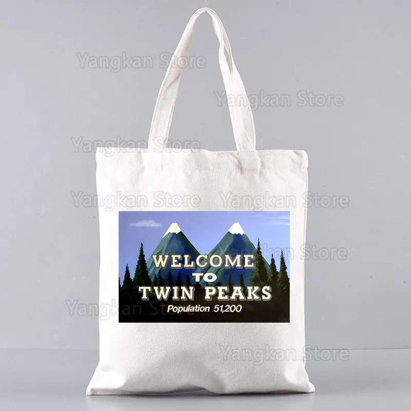 Sacola de piquenique Twin Peaks Sacola de juta para compras de supermercado Bolsa tote de compras Bolsa reutilizável Compra Sacolas