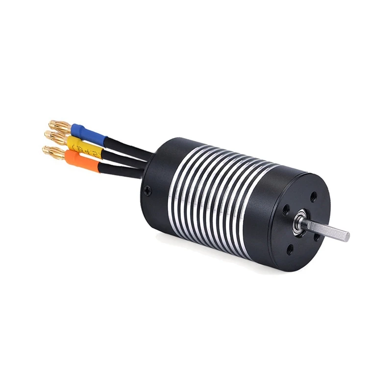 AT35-3650 Internal Rotation 4 Pole Non-Inductive Brushless Motor Axle Diameter 3.175Mm 1/10 1/12 RC Automotive