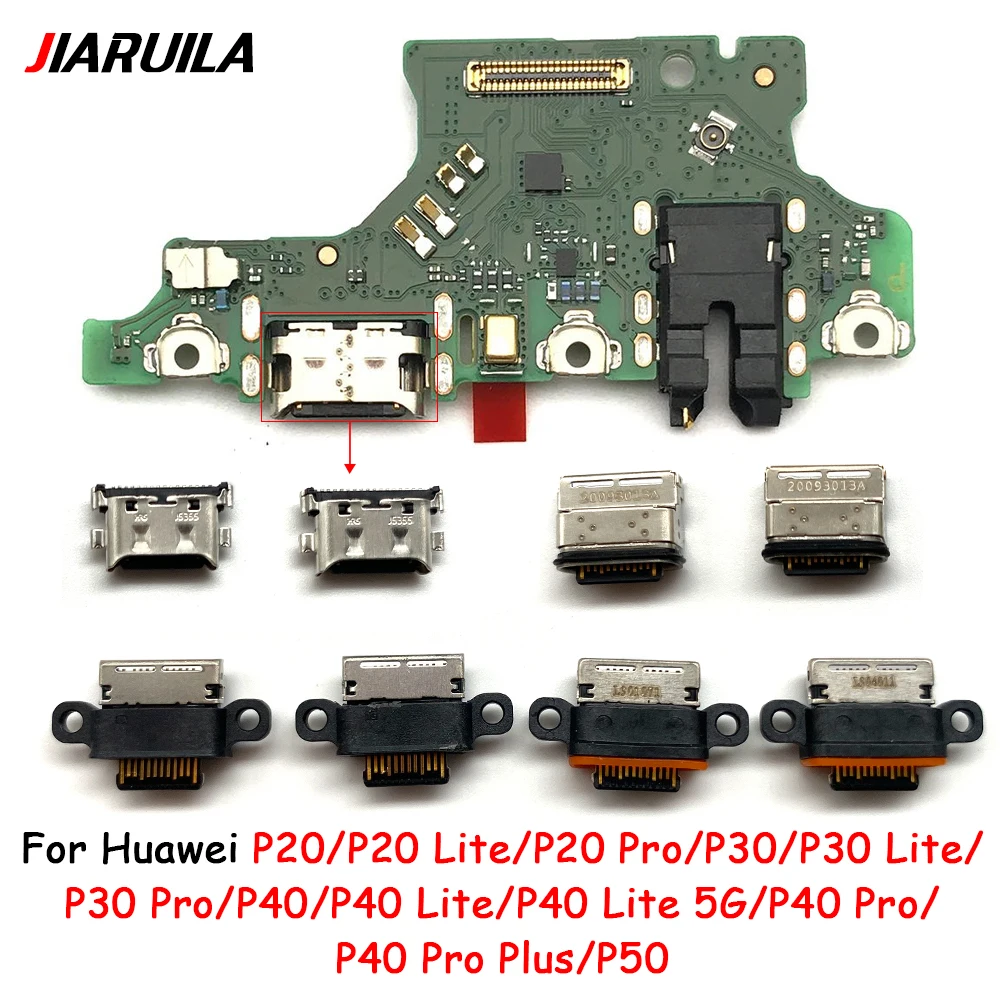 2PCS Cell Phone Charging Connector Micro USB Connect DIP 5PIN Jack USB Socket For Huawei P20 P30 P40 Lite Pro P50