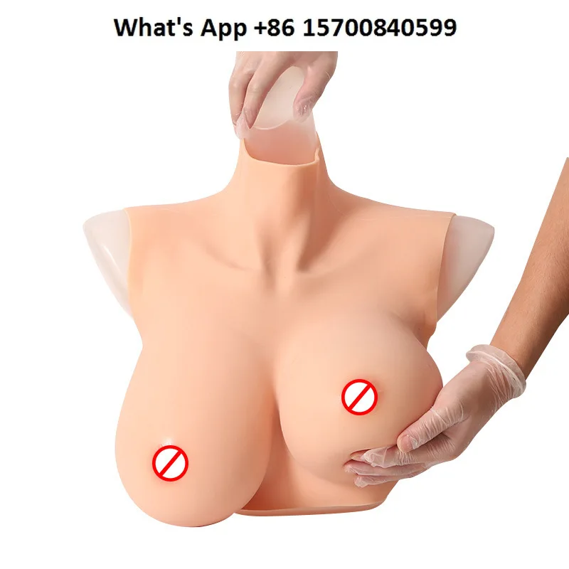 

9th generation turtleneck silicone breast implants B-H cup optional CD fake breast