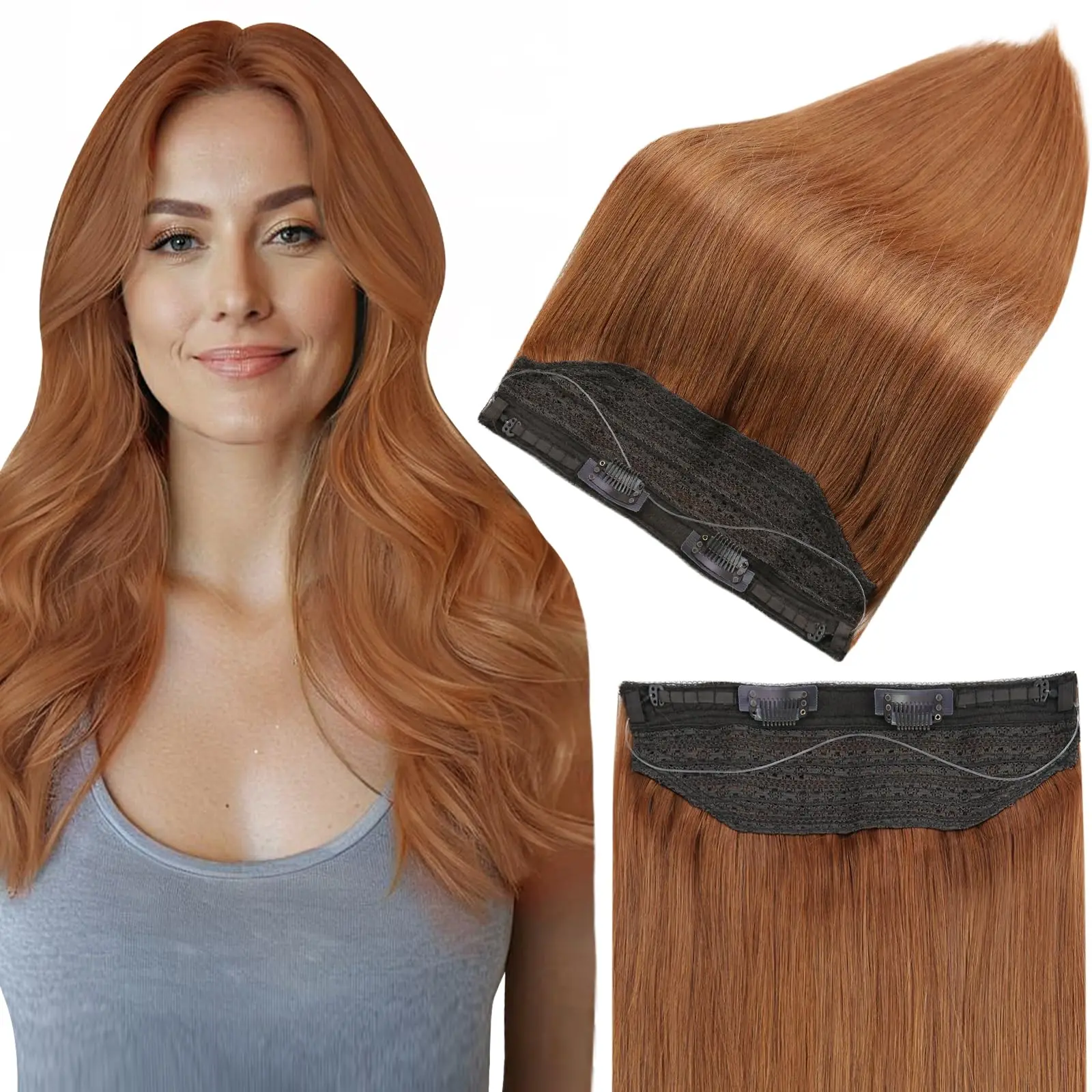 

Человеческие волосы цельные наращивания рыбьей лески | Тонкий уток с невидимой кожей головы, идеально подходящий для верхнего покрытия головы