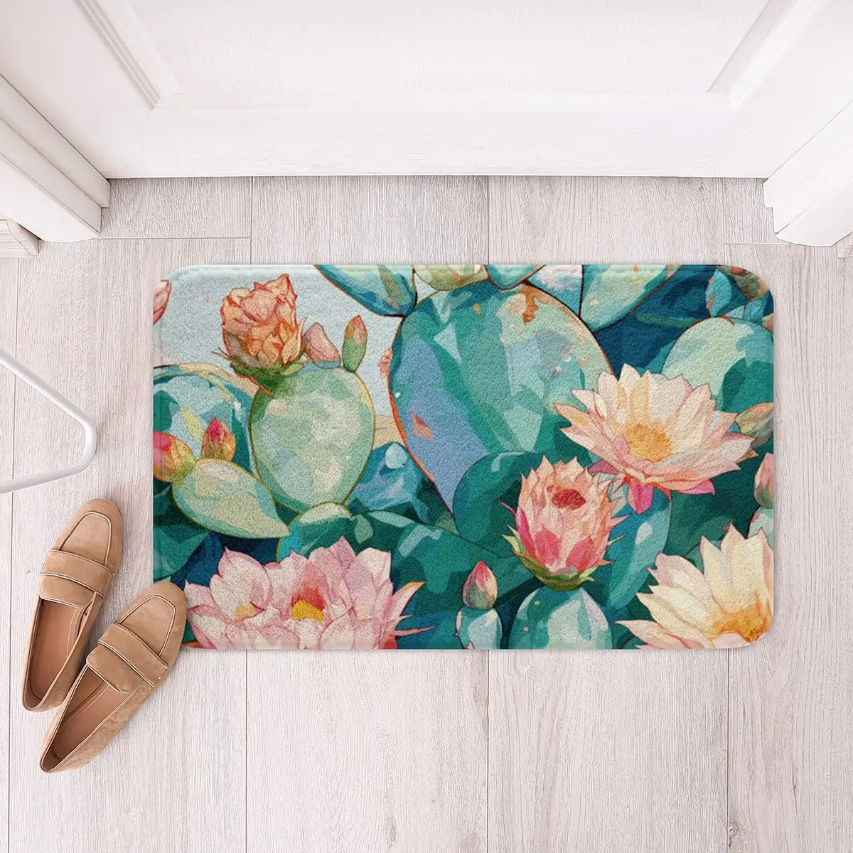 Watercolor Cactus Entrance Door Mat Boho Succulent Carpet Tropical Desert Plants Rug Bathroom Mats Home Living Room Floor Mat