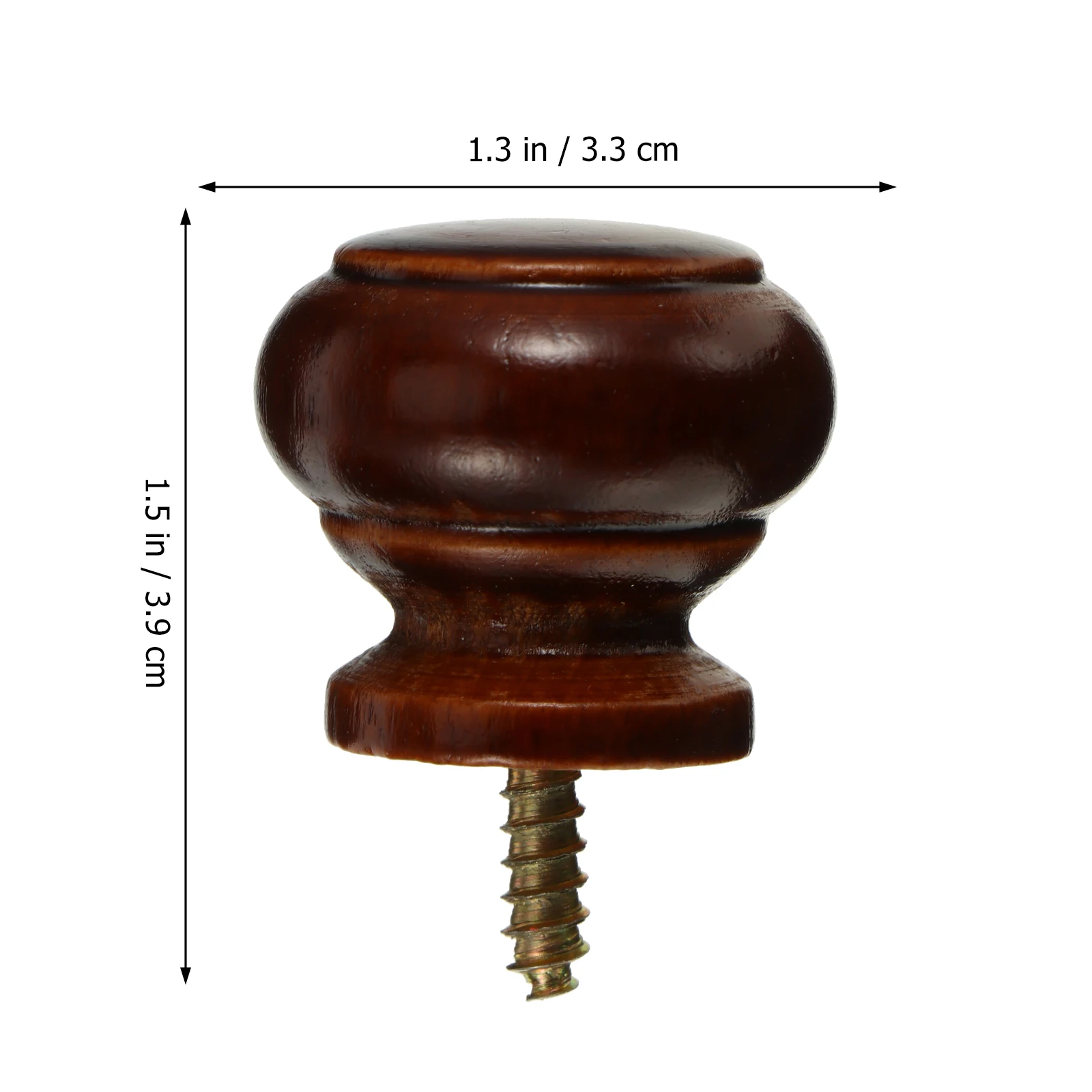 

8 Pcs Wood Handle Brown Drawer Knobs Round Cabinet Durable Door Knob Pull Durable Wardrobe Handle High Quality Hardware