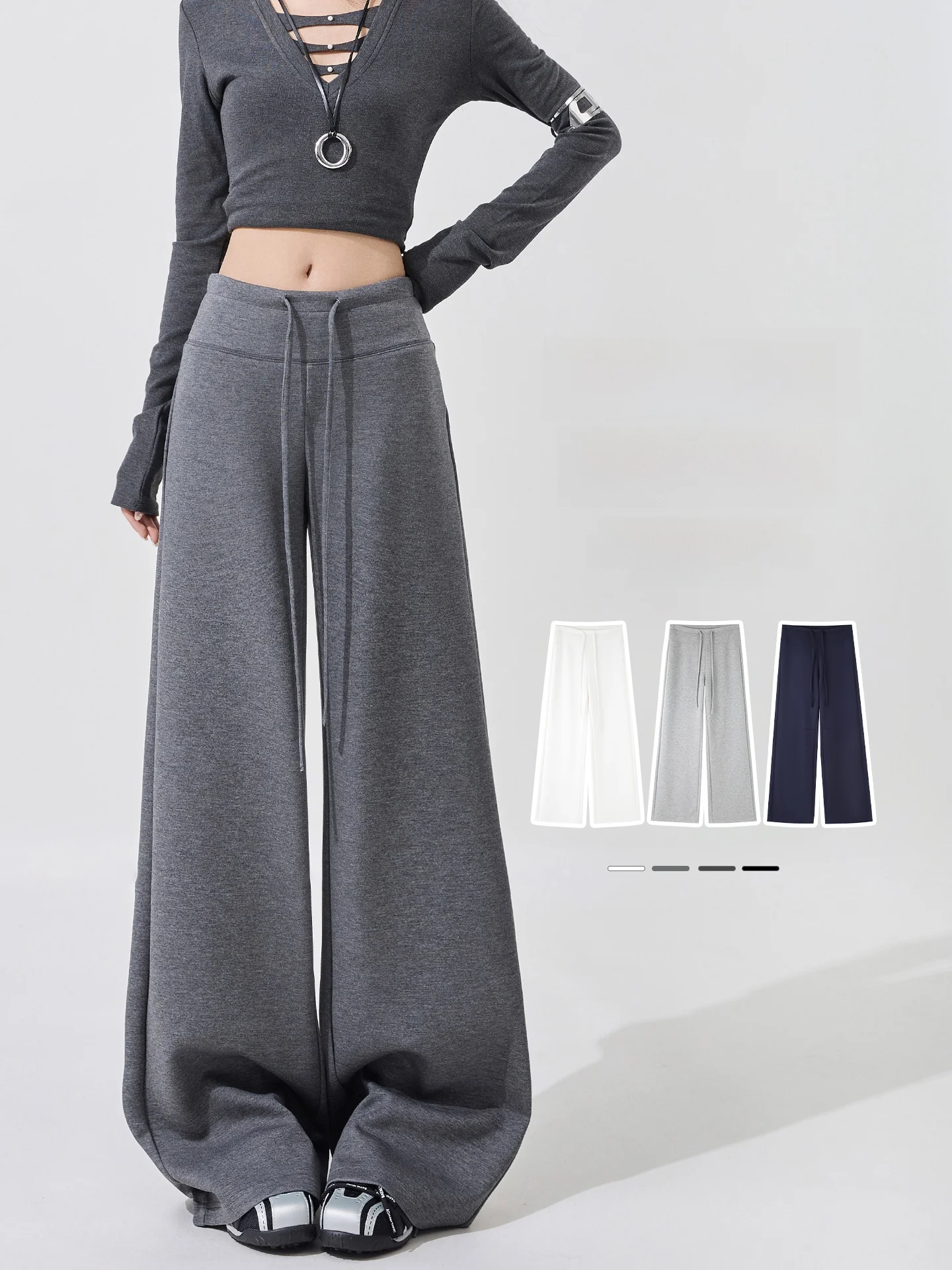 

ey High Waist Yoga Pants Women's Spring Autumn 2026 New Sle Flared Casual Loose Wide Leg Pants Comfortable Soft Fabric