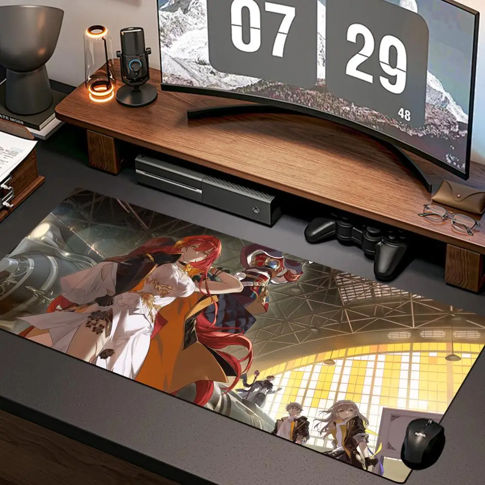 himeko hsr Mouse Pad New Computer Home Mousepad XXL Desk Mats Natural Rubber Office Anti Slip Gaming Accessories pad