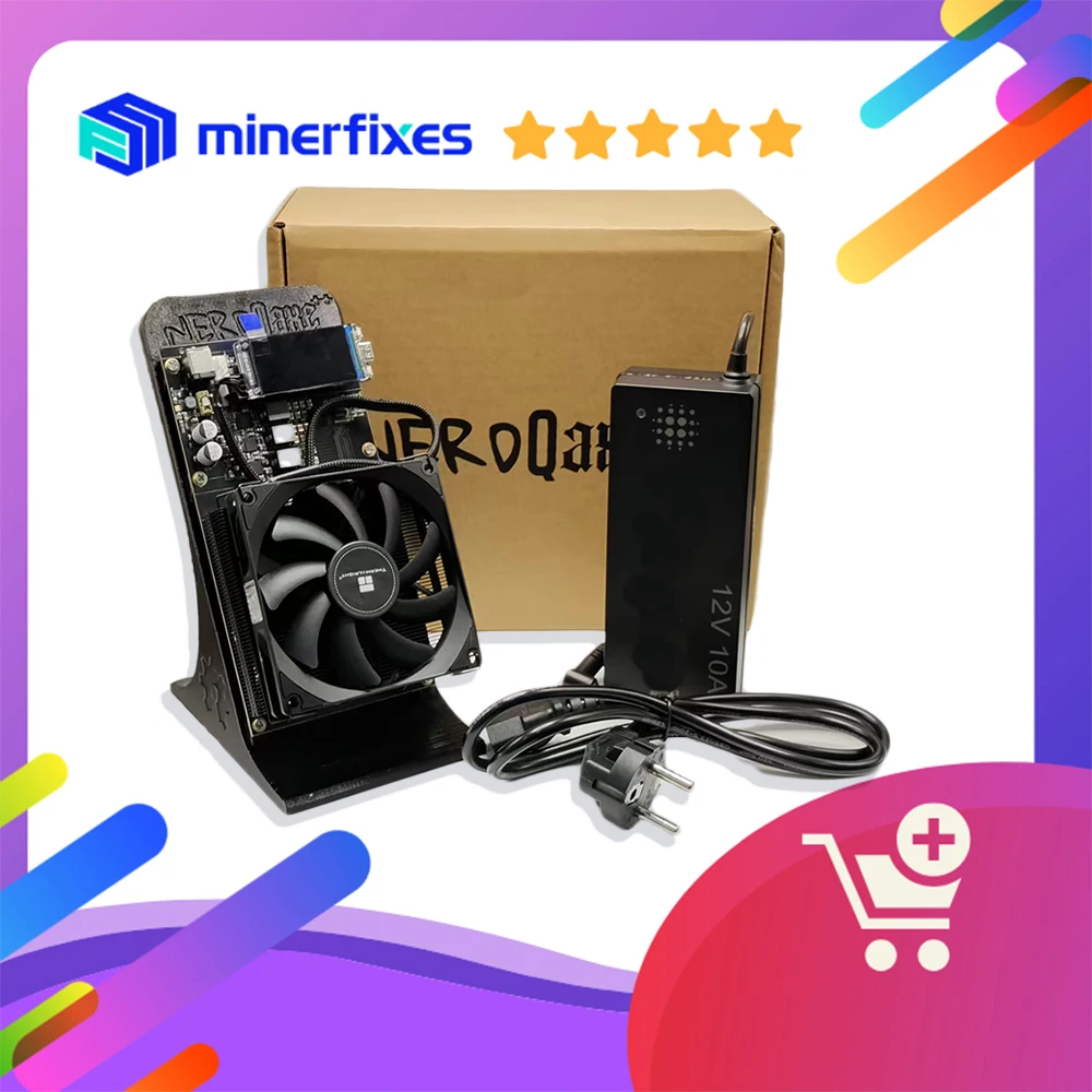 

Read To Ship Bitcoin Miner BTC BCH BSV, DGB NerdQaxe 4.8TH/s 75W Solo Miner BTC SHA-256 Mining Machine with 120W PSU180 Warranty