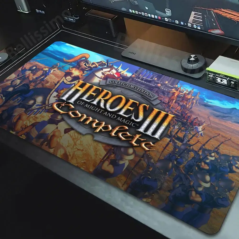 Video Game Heroes Magic Olden Era Game Mousepad Gaming Rubber Mouse Pad Large XXL 900x400mm Desk Pad