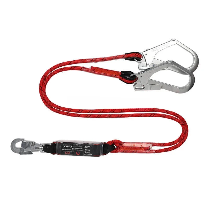 Swivel Hook Fall Arrest Lanyard With Energy Absorber Fall Arrest Equipment