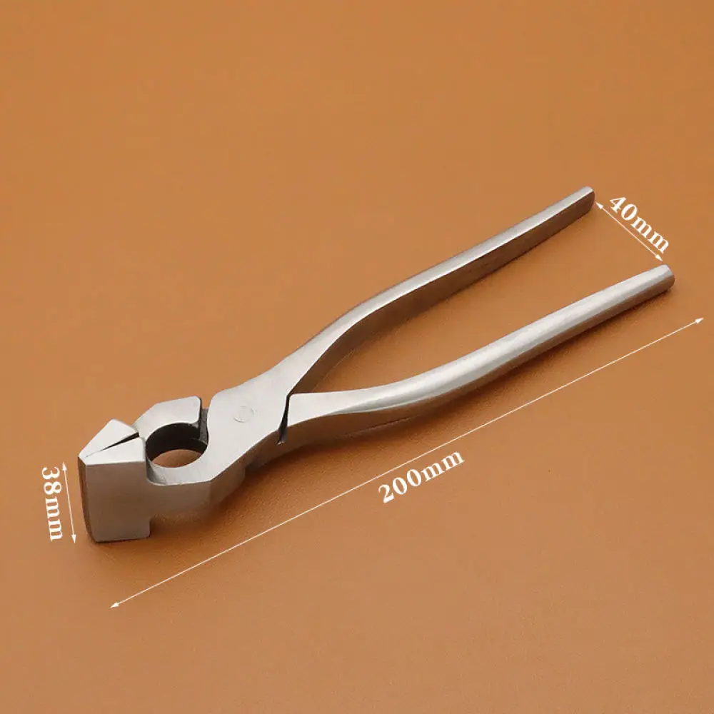 Manual Leather Edging Clamp Heavy Duty Chrome Steel Pliers For Wallet Shoes Crafting Durable Non Rust Hand Tooling Gear