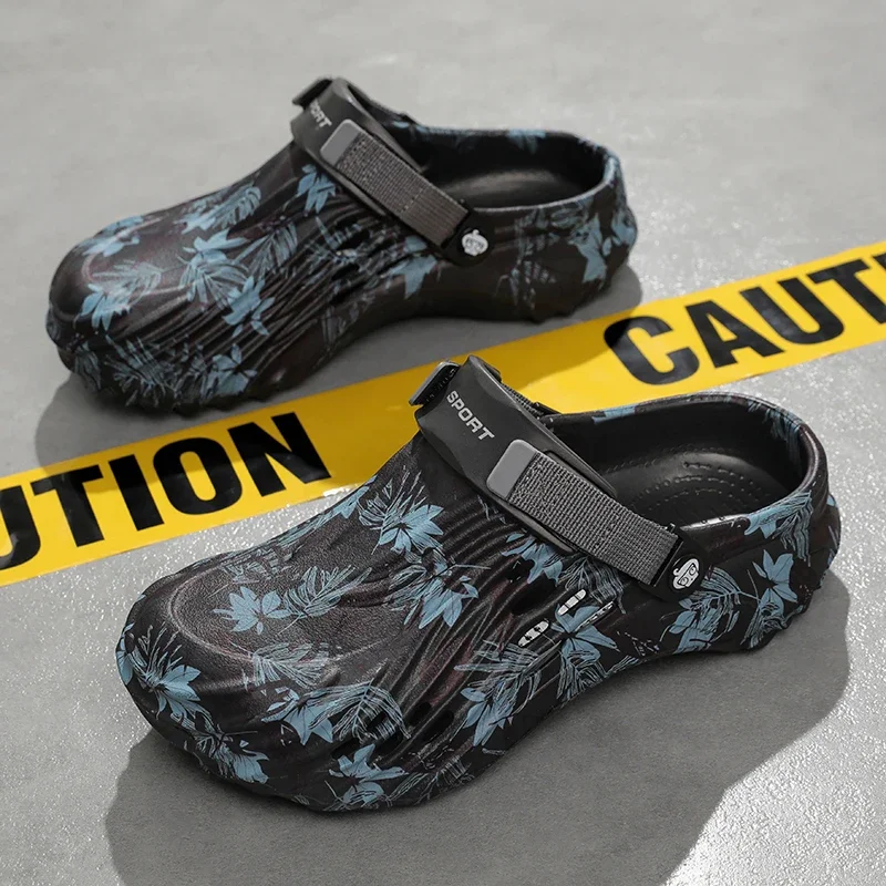 Zapatillas Classis para hombre, zuecos de jardín Eva de verano para hombre, sandalias con plataforma de gran tamaño, zapatillas de deporte para hombre, chanclas para exteriores, zuecos para el hogar