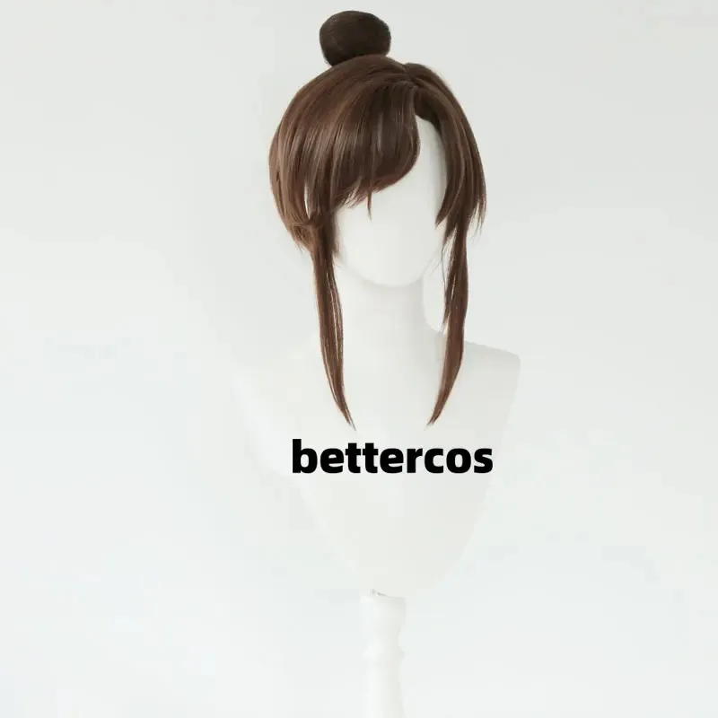 لعبة رماد المملكة تأثيري Guangling King Heroine المرأة قصيرة الشعر البني غطاء شعر مستعار مجاني CBH. ;'347;'6FH